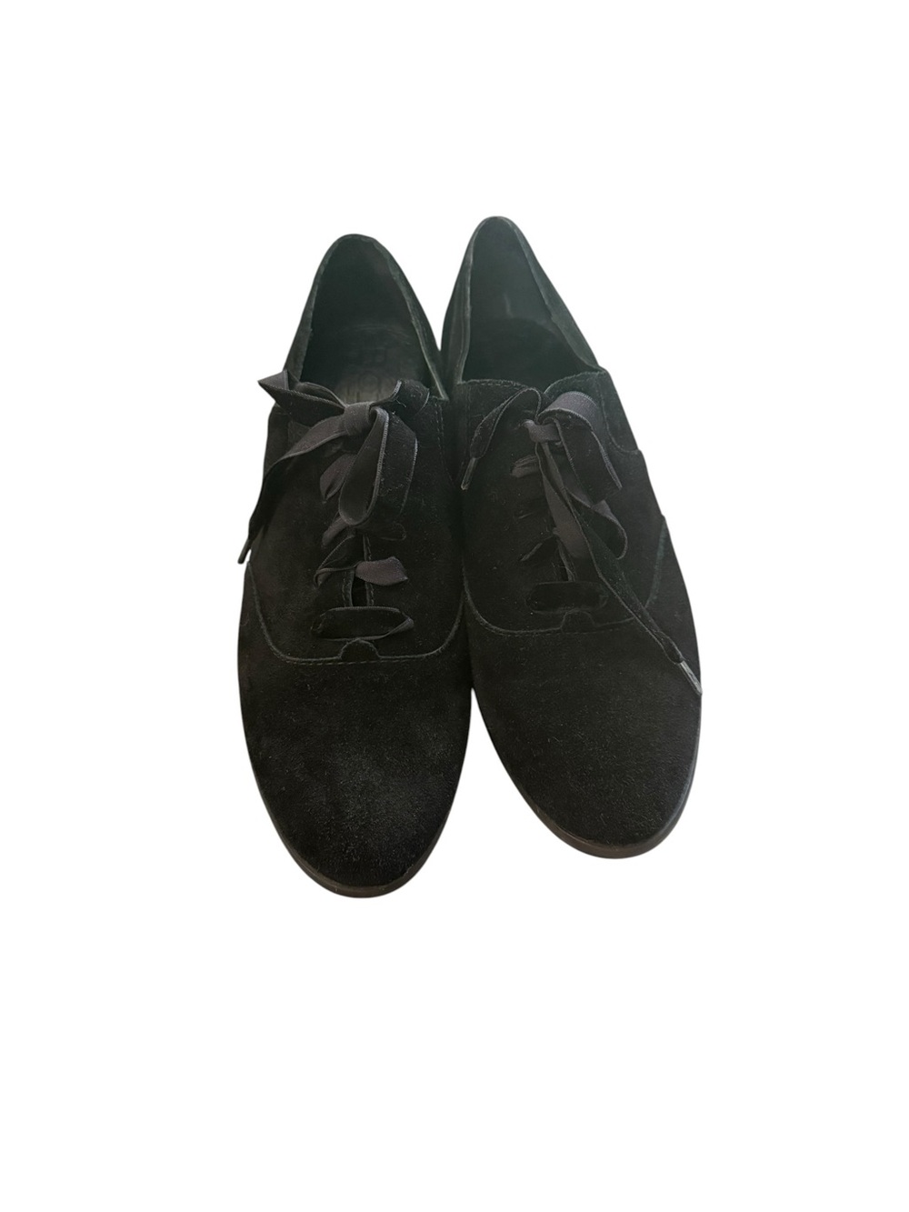 BORN Eden Black Suede Ribbon Lace Oxford Shoes Size 10M - Picture 5 of 8